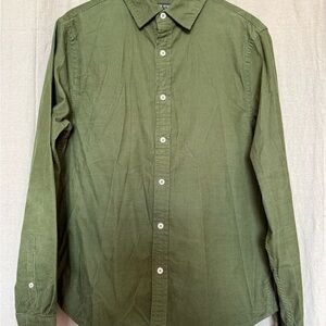 Todd Snyder Forest Green Casual Button Down Shirt